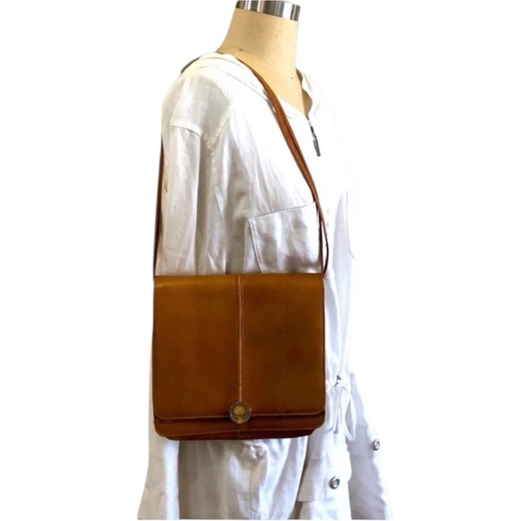 Handbags - Vintage ARIES MEXICO Tan fine Leather Piel Bovino Bag boho chic classic crossbdy